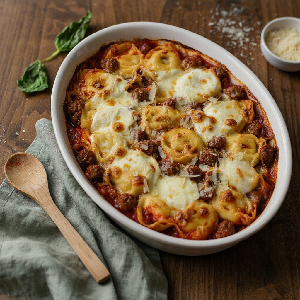 Cheesy Tortellini Bake