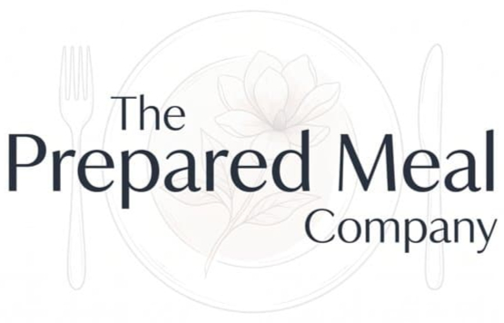 The Prepared Meal Company Logo with Magnolia flower